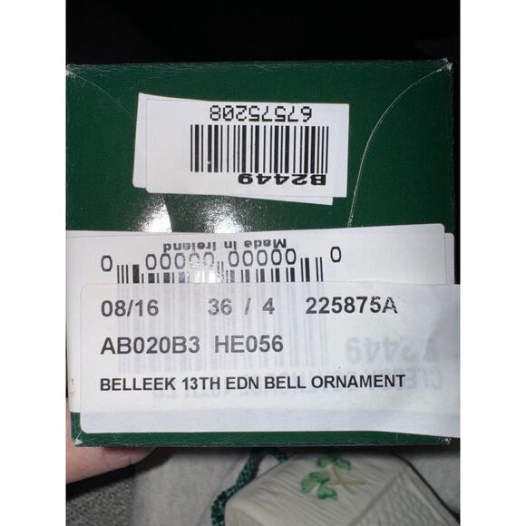 NWB Vintage Irish Belleek Porcelain Christmas ornament Clegga Boathouse in Box - Picture 5 of 14